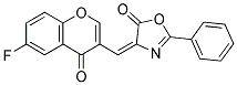 (4E)-4-[(6-Fluoro-4-oxo-4H-chromen-3-yl)methylene]-2-phenyl-1,3-oxazol-5(4H)-one 结构式