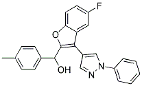 [5-FLUORO-3-(1-PHENYL-1H-PYRAZOL-4-YL)-1-BENZOFURAN-2-YL](4-METHYLPHENYL)METHANOL 结构式