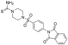 4-[4-(1,3-DIOXO-1,3-DIHYDRO-ISOINDOL-2-YL)-BENZENESULFONYL]-PIPERAZINE-1-CARBOTHIOIC ACID AMIDE 结构式