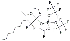 TRIDECAFLUORO-1,1,2,2-TETRAHYDROOCTYL-1-TRIETHOXYTRIETHOXYSILANE 结构式