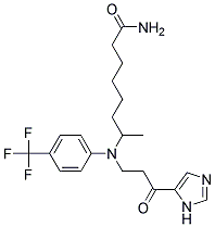 6-[2-(4-IMIDAZOYL)ETHYLAMINO]-N-(4-TRIFLUOROMETHYLPHENYL)- HEPTANE CARBOXAMIDE 结构式