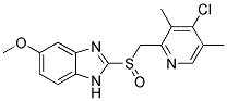 5-METHOXY-2-[[(4-CHLORO-3,5-DIMETHYLPYRIDIN- 2-YL)METHYL]SULPHINYL]-1H-BENZIMIDAZOLE 结构式