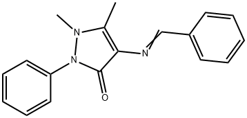 4-BENZYLIDENEAMINOANTIPYRINE 结构式