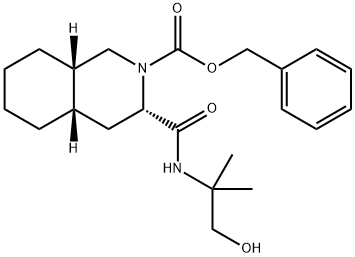 (3S,4AS,8AS)-2-CARBOBENZYLOXY-DECAHYDRO-N-(2-HYDROXY-1,1-DIMETHYLETHYL)-3-ISOQUINOLINECARBOXAMIDE 结构式