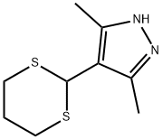 3,5-DIMETHYL-4-(1,3-DITHIAN-YL)-1H-PYRAZOLE 结构式