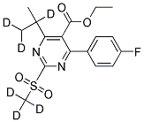 ETHYL 4-(4-FLUOROPHENYL)-6-ISOPROPYL-2-(METHYLSULFONYL)PYRIMIDINE-5-CARBOXYLATE-D6 结构式