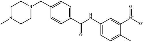 N-(4-METHYL-3-NITROPHENYL)-4-(4-METHYLPIPERAZINOMETHYL)BENZAMIDE 结构式