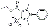ETHYL 3-CHLOROSULPHONYL-2,5-DIMETHYL-1-PHENYLPYRROLE-4-CARBOXYLAT 结构式