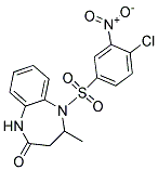 5-[(4-CHLORO-3-NITROPHENYL)SULPHONYL]-4-METHYL-2,3,4,5-TETRAHYDRO-1H-1,5-BENZODIAZEPIN-2-ONE 结构式