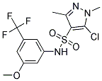 N4-[3-METHOXY-5-(TRIFLUOROMETHYL)PHENYL]-5-CHLORO-1,3-DIMETHYL-1H-PYRAZOLE-4-SULPHONAMIDE 结构式