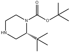 (R)-1-BOC-2-叔丁基哌嗪 结构式