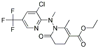 Ethyl 1-[[3-chloro-5-(trifluoromethyl)pyridin-2-yl](methyl)amino]-2-methyl-6-oxo-1,4,5,6-tetrahydropyridine-3-carboxylate 结构式