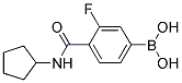 4-(Cyclopentylcarbamoyl)-3-fluorobenzeneboronic acid 结构式