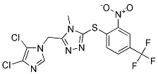 3-[(4,5-dichloro-1H-imidazol-1-yl)methyl]-4-methyl-5-{[2-nitro-4-(trifluoromethyl)phenyl]thio}-4H-1,2,4-triazole 结构式