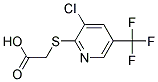 {[3-Chloro-5-(trifluoromethyl)pyridin-2-yl]thio}acetic acid 结构式