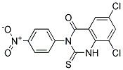 6,8-Dichloro-3-(4-nitrophenyl)-2-thioxo-2,3-dihydro-1H-quinazolin-4-one 结构式