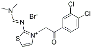 3-[2-(3,4-dichlorophenyl)-2-oxoethyl]-2-{[(dimethylamino)methylidene]amino}-1,3-thiazol-3-ium bromide 结构式