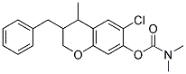 3-benzyl-6-chloro-3,4-dihydro-4-methyl-2H-chromen-7-yl dimethylcarbamate 结构式