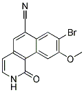 8-bromo-9-methoxy-1-oxo-1,2-dihydrobenzo[h]isoquinoline-6-carbonitrile 结构式