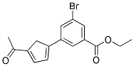 ethyl 3-(4-acetylcyclopenta-1,3-dienyl)-5-bromobenzoate 结构式