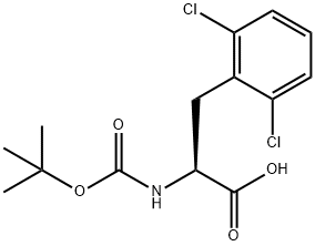 (S)-2-((叔丁氧羰基)氨基)-3-(2,6-二氯苯基)丙酸 结构式