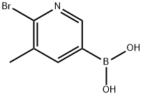 6-溴-5-甲基吡啶-3-硼酸 结构式