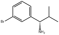 (S)-1-(3-溴苯基)-2-甲丙基-1-胺 结构式