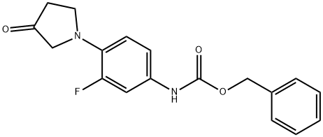 苄基-3-氟-4-(3-氧代吡咯烷-1-基)苯氨基甲酸酯 结构式