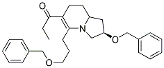 (2R,9S)-1-2-Benzyloxy-5-(3-benzyloxypropyl)-1,2,3,7,8,8a-hexahydroindolizin-6-ylpropan-1-one 结构式