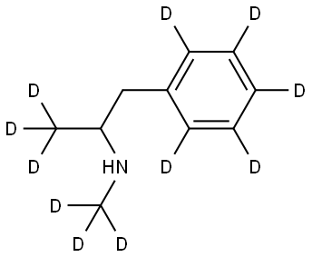 DL-METHAMPHETAMINE (D11, 98%) 100 UG/ML IN METHANOL 结构式