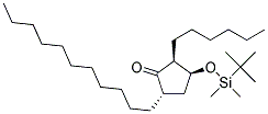 (2S,3S,5S)-3-(TERT-BUTYL-DIMETHYL-SILANYLOXY)-2-HEXYL-5-UNDECYL-CYCLOPENTANONE 结构式