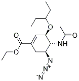 (3R,4R,5S)-4-ACETYLAMINO-5-AZIDO-3-(1-ETHYL-PROPOXY)-CYCLOHEX-1-ENECARBOXYLIC ACID ETHYL ESTER 结构式