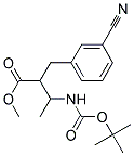 3-BOC-AMINO-2-(3-CYCNOBENZYL)-BUTYRIC ACID METHYL ESTER 结构式