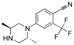 4-((2R,5S)-2,5-DIMETHYL-PIPERAZIN-1-YL)-2-TRIFLUOROMETHYL-BENZONITRILE 结构式