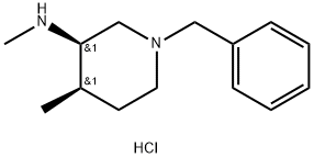 (3R,4R)-N,4-二甲基-1-(苯基甲基)-3-哌啶胺盐酸盐 结构式