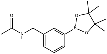 N-(3-(4,4,5,5-四甲基-1,3,2-二氧硼杂环戊烷-2-基)苄基)乙酰胺 结构式