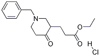 3-(1-BENZYL-4-OXO-PIPERIDIN-3-YL)-PROPIONIC ACID ETHYL ESTER HCL 结构式