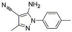 5-AMINO-3-METHYL-1-(4-METHYLPHENYL)-1H-PYRAZOLE-4-CARBONITRILE 结构式