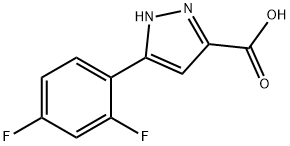 3-(2,4-DIFLUOROPHENYL)-1H-PYRAZOLE-5-CARBOXYLIC ACID 结构式