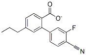 丙基苯甲酸对-3-氟-4-氰基苯酚酯 结构式