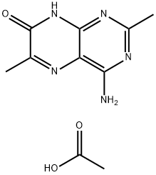 4-AMINO-2,6-DIMETHYL-7(8H)-PTERIDONE ACETIC ACID SALT 结构式