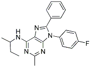 N-SEC-BUTYL-9-(4-FLUOROPHENYL)-2-METHYL-8-PHENYL-9H-PURIN-6-AMINE 结构式