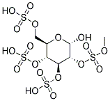 METHYL A-D-GLUCOPYRANOSIDE 2,3,4,6-TETRASULFATE, 结构式