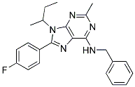 9-SEC-BUTYL-N-BENZYL-8-(4-FLUOROPHENYL)-2-METHYL-9H-PURIN-6-AMINE 结构式