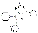 9-CYCLOHEXYL-8-(FURAN-2-YL)-2-METHYL-6-(PYRROLIDIN-1-YL)-9H-PURINE 结构式