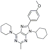 9-CYCLOHEXYL-8-(4-METHOXYPHENYL)-2-METHYL-6-(PIPERIDIN-1-YL)-9H-PURINE 结构式