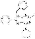 9-BENZYL-2-METHYL-8-PHENYL-6-(PIPERIDIN-1-YL)-9H-PURINE 结构式