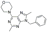 9-BENZYL-2,8-DIMETHYL-6-MORPHOLINO-9H-PURINE 结构式