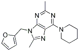 9-((Furan-2-yl)methyl)-2,8-dimethyl-6-(piperidin-1-yl)-9H-purine 结构式