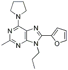 8-(FURAN-2-YL)-2-METHYL-9-PROPYL-6-(PYRROLIDIN-1-YL)-9H-PURINE 结构式